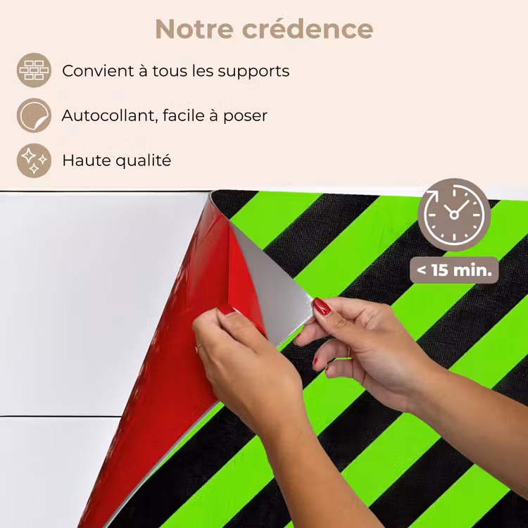 Fond de hotte - Jeu - Rayures - Angulaire - Vert — 4