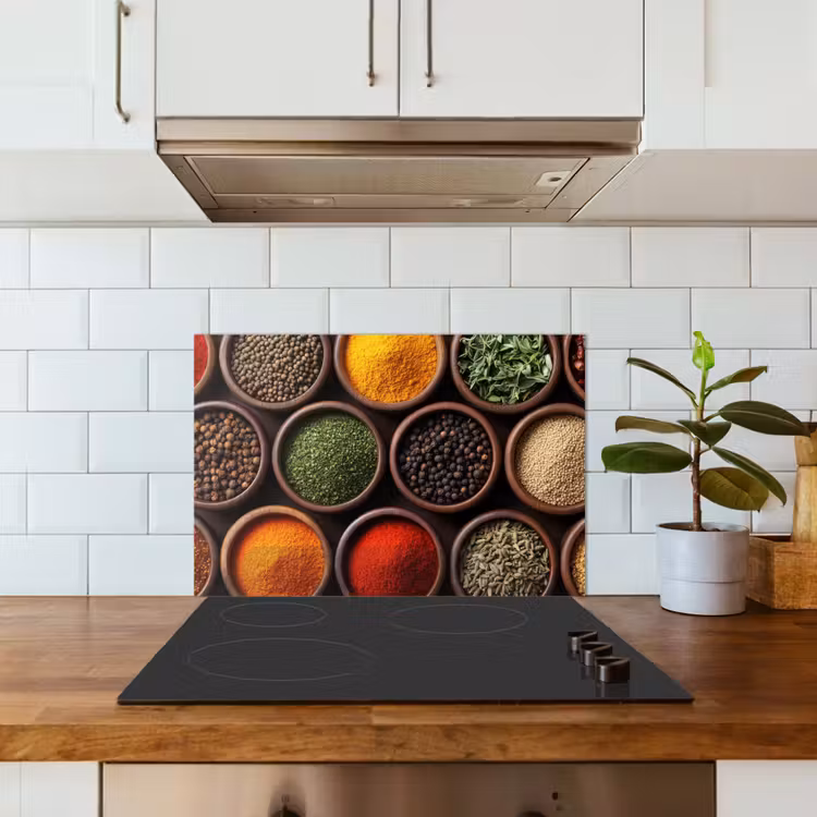 Fond de hotte - Plateaux - Bois - Herbes - Coloré — 3