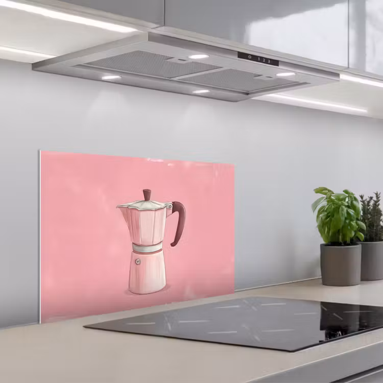 Fond de hotte - Rose - Mug pot - Illustration - Café — 1