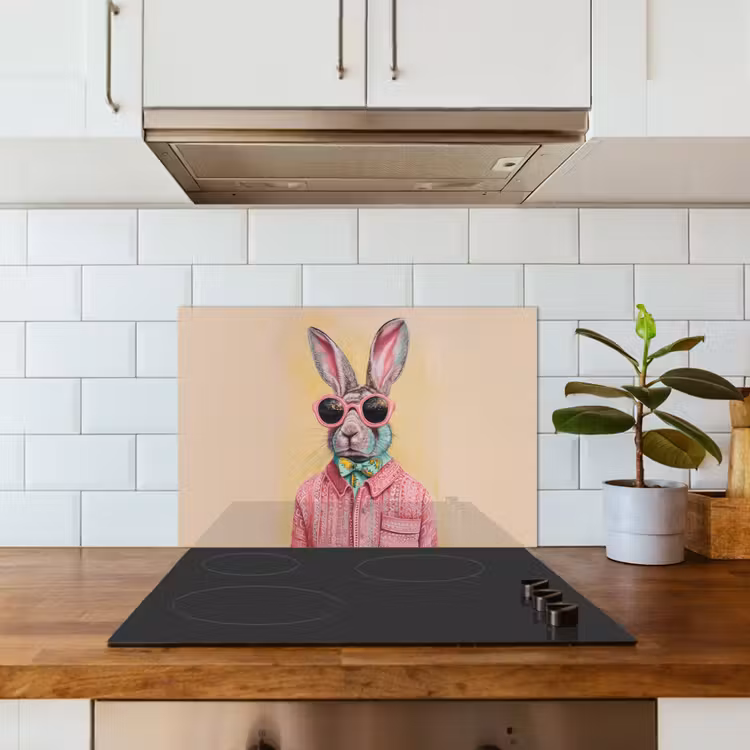 Fond de hotte - Gris - Lapin - Chemisier - Nœud papillon — 3