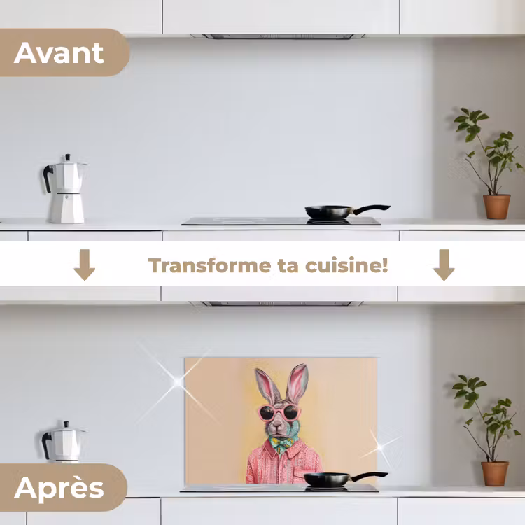 Fond de hotte - Gris - Lapin - Chemisier - Nœud papillon — 7