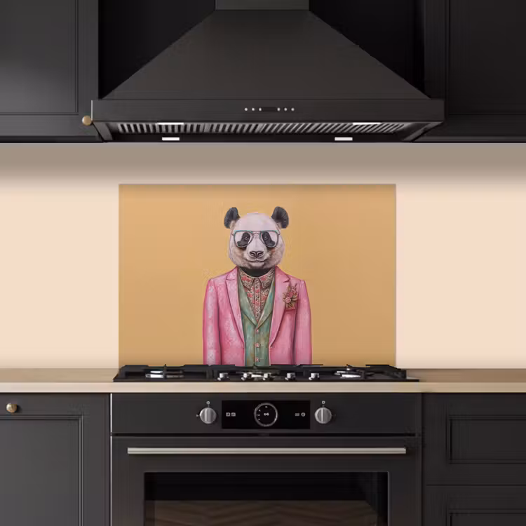 Fond de hotte - Panda - Costume - Lunettes de soleil - Bleu — 5
