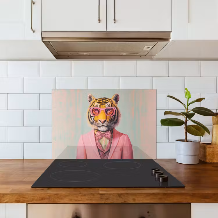 Fond de hotte - Tigre - Nœud papillon - Veste - Rose — 3