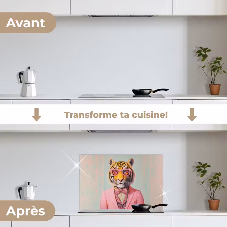 Fond de hotte - Tigre - Nœud papillon - Veste - Rose — 7