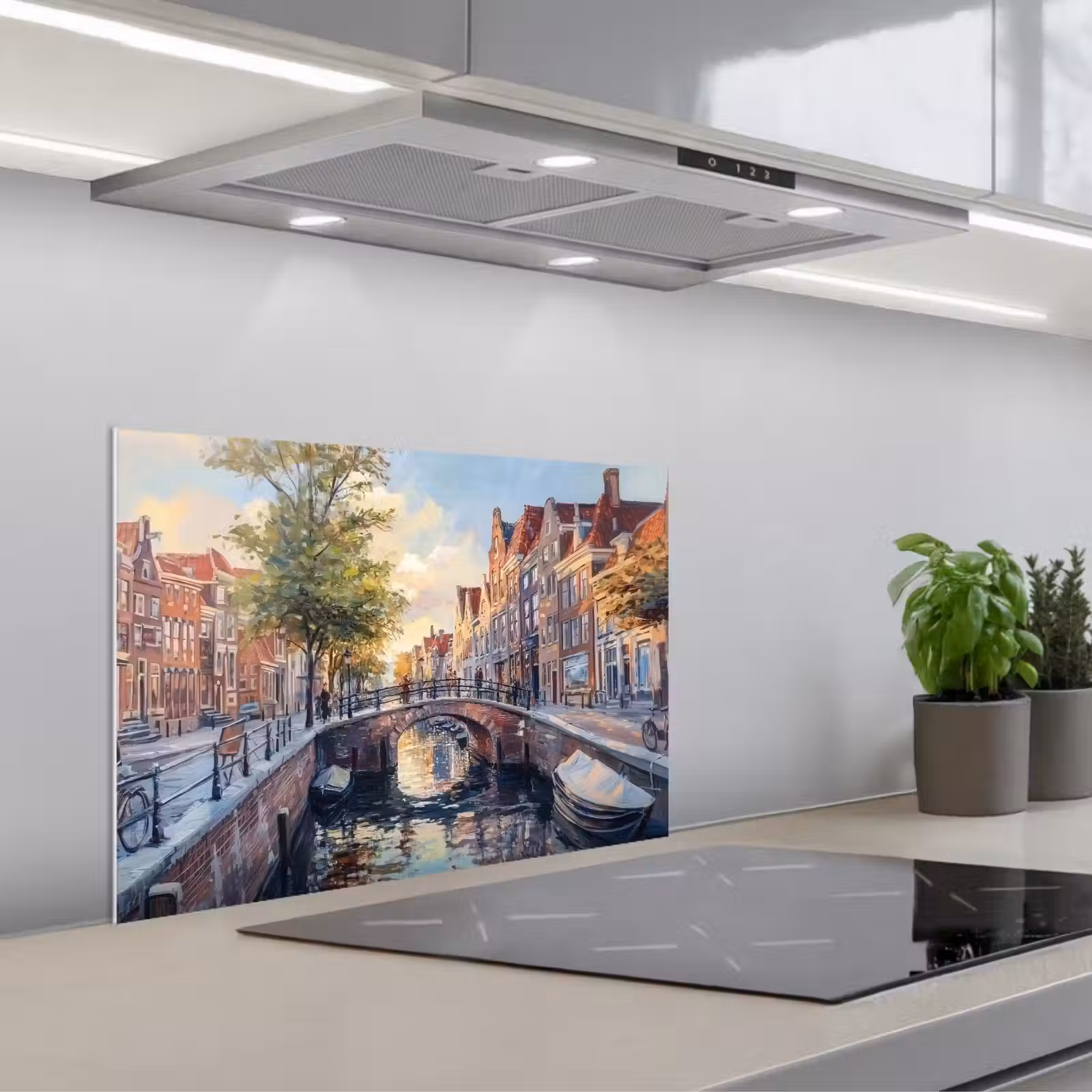 Fond de hotte - Pont - Ville - Maisons - Bateau — 1