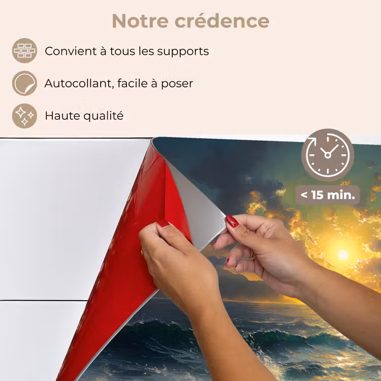 Fond de hotte - Mer - Soleil - Vagues - Rochers — 4