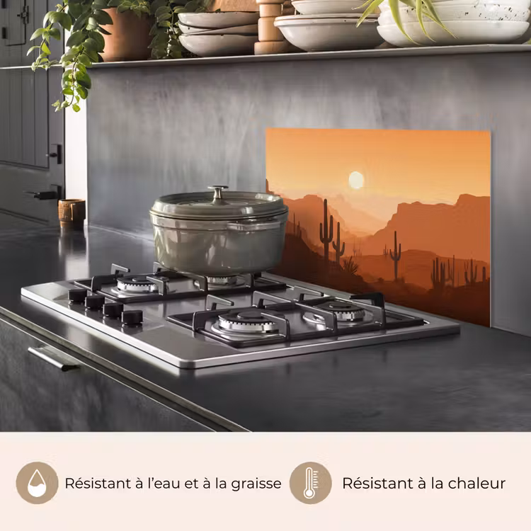 Fond de hotte - Paysage - Désert - Cactus - Soleil — 2