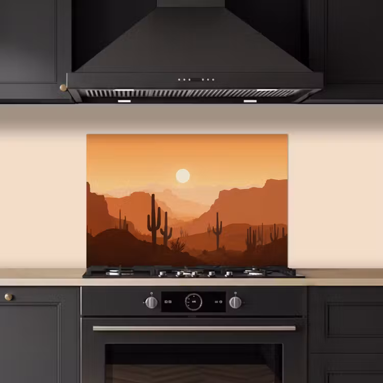 Fond de hotte - Paysage - Désert - Cactus - Soleil — 5