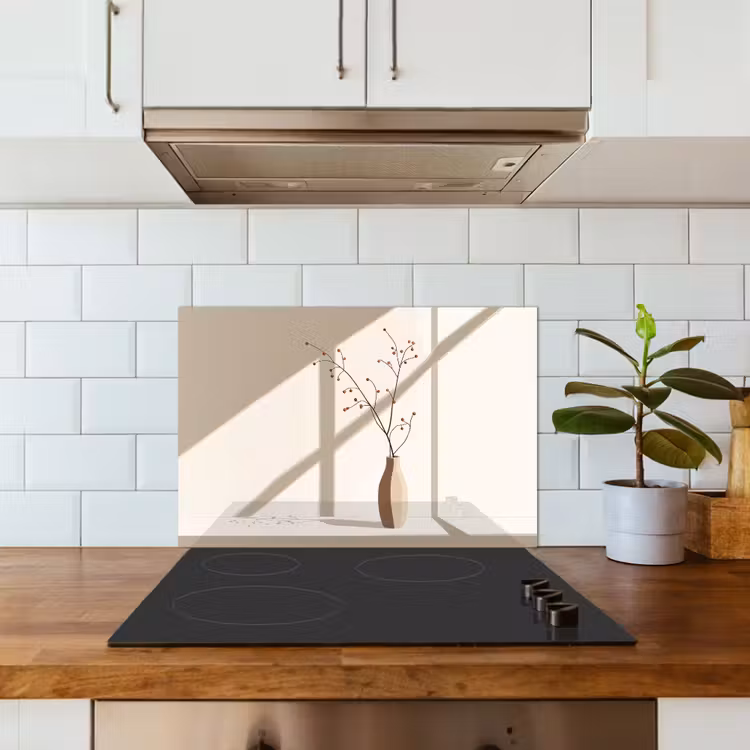 Fond de hotte - Vase - Branches - Baies - Minimaliste — 3