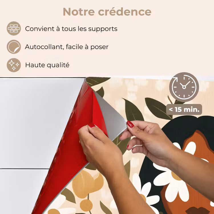 Fond de hotte - Illustration - Femme - Marguerites - Blanc — 4