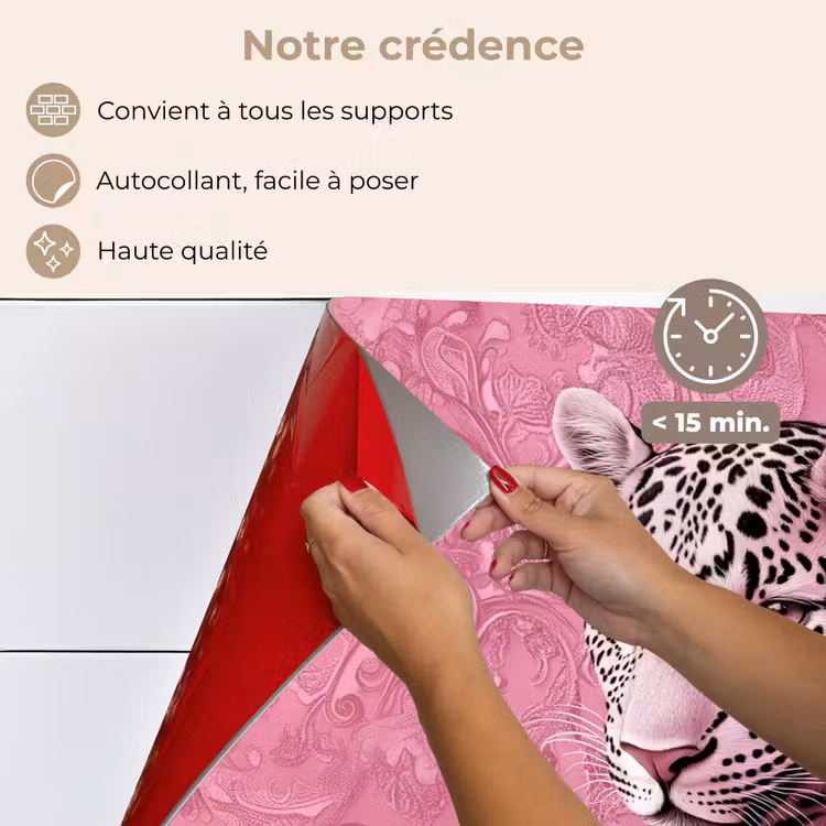 Fond de hotte - Panthère - Deluxe - Rose — 4