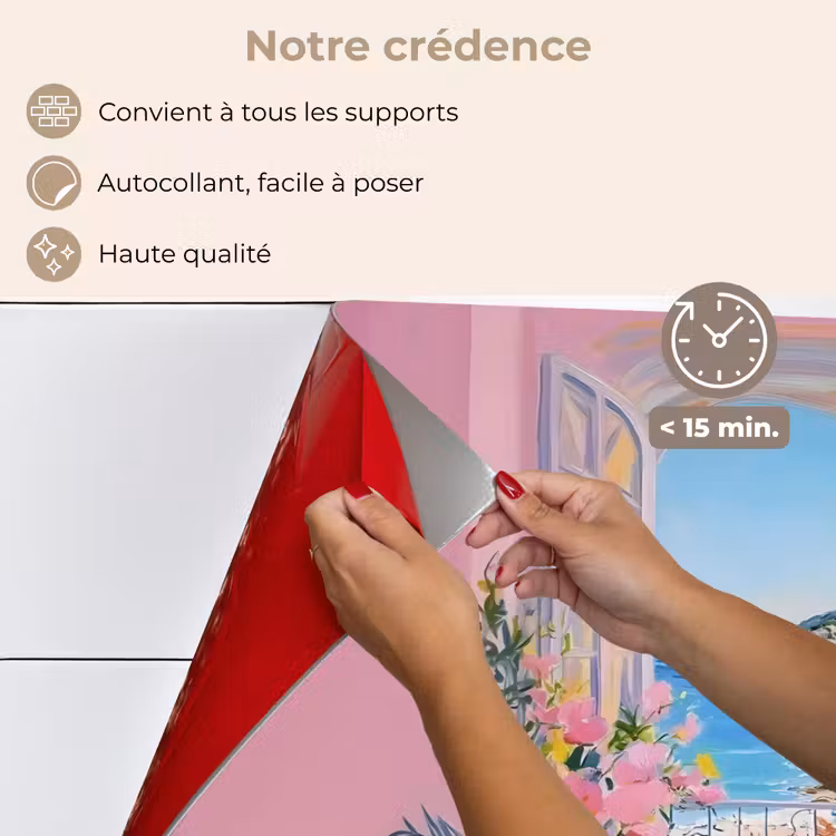Fond de hotte - Rose - Extérieur - Peinture — 4