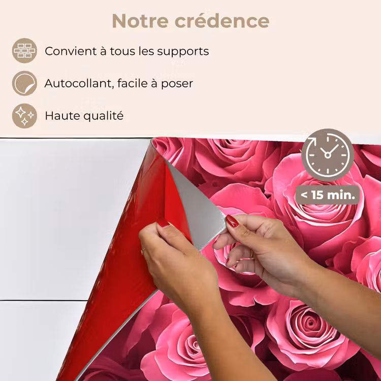 Fond de hotte - Roses - Rose - Fleur — 4