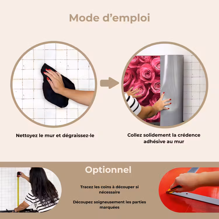 Fond de hotte - Roses - Rose - Fleur — 6