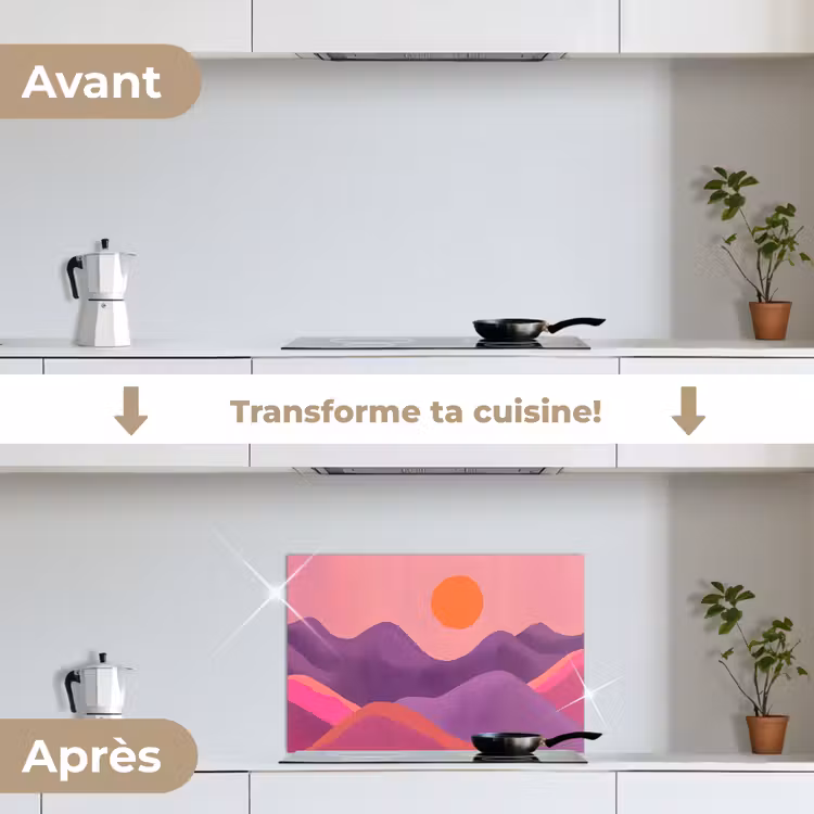 Fond de hotte - Soleil - Collines - Violet - Abstrait — 7