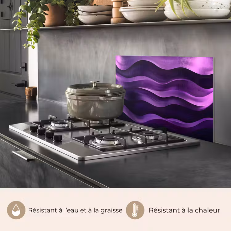 Fond de hotte - Vagues - Abstrait - Violet — 2