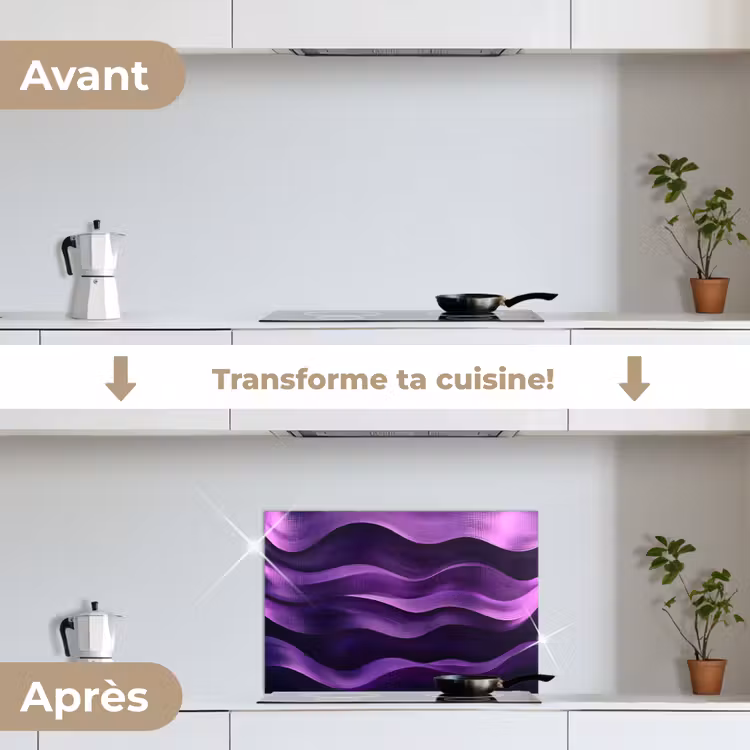 Fond de hotte - Vagues - Abstrait - Violet — 7