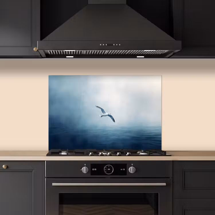 Fond de hotte - Mouette - Blanche - Mer - Brumeuse — 5