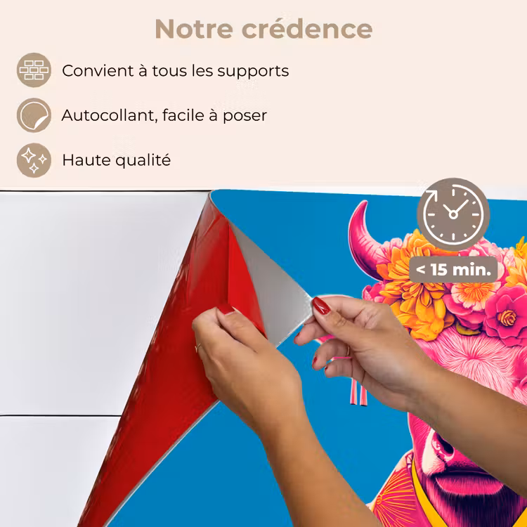 Fond de hotte - Vache - Couronne de fleurs - Boucles d'oreilles - Kimono — 4