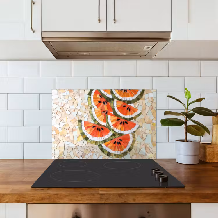 Fond de hotte - Mosaïque - Pastèque - Rouge - Cerneaux — 3