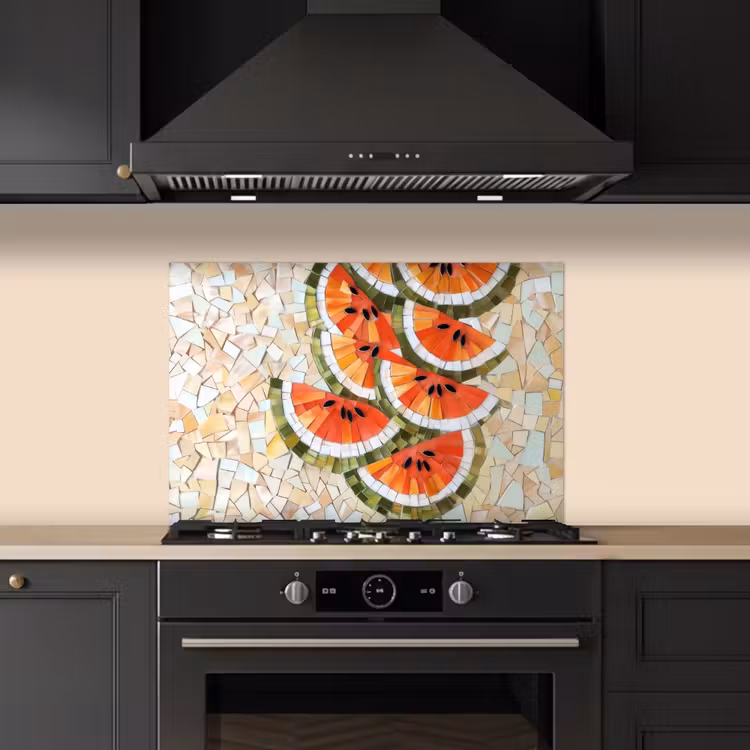 Fond de hotte - Mosaïque - Pastèque - Rouge - Cerneaux — 5