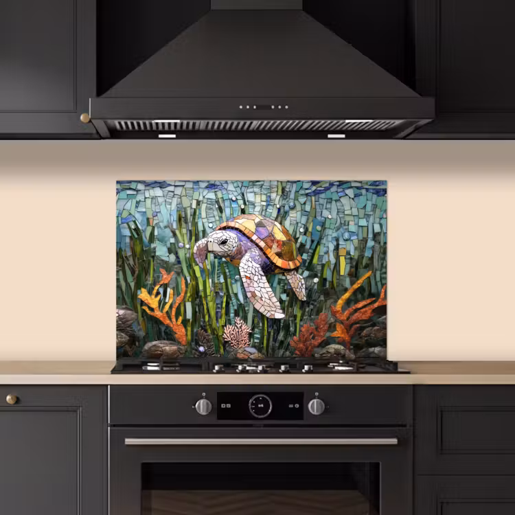 Fond de hotte - Tortue - Algue - Mosaïque — 5