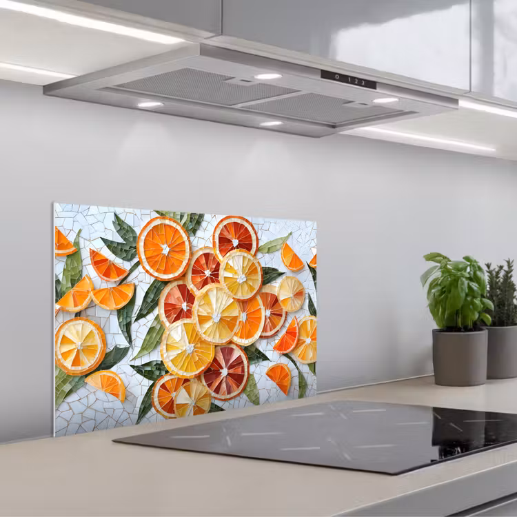 Fond de hotte - Tranches - Fruits - Orange - Mosaïque — 1