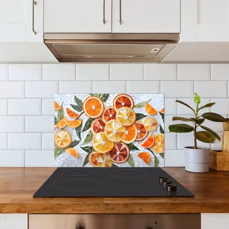 Fond de hotte - Tranches - Fruits - Orange - Mosaïque — 3