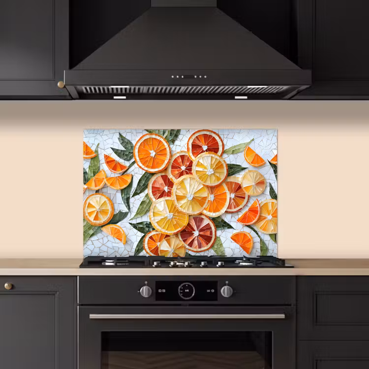Fond de hotte - Tranches - Fruits - Orange - Mosaïque — 5