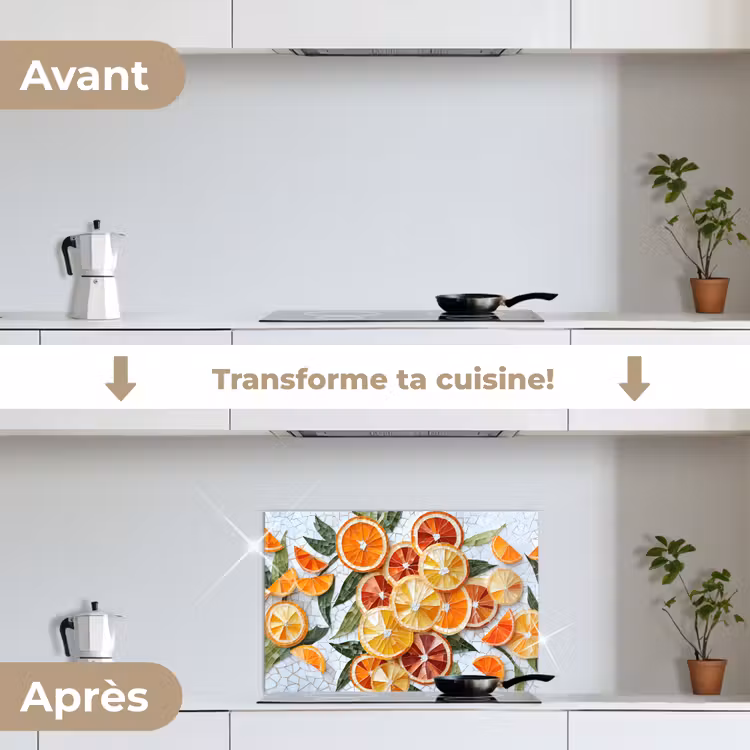 Fond de hotte - Tranches - Fruits - Orange - Mosaïque — 7