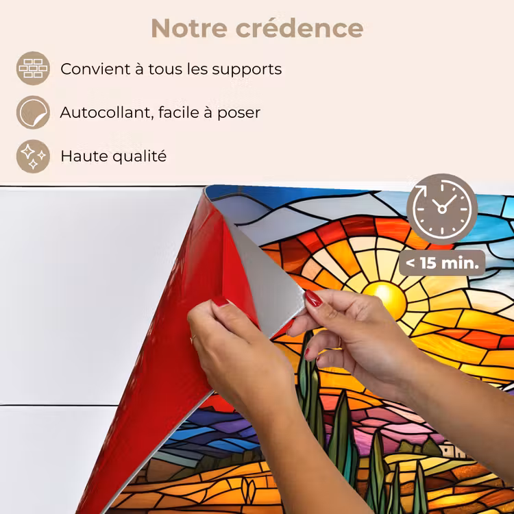Fond de hotte - Mosaïque - Soleil - Paysage - Village — 4