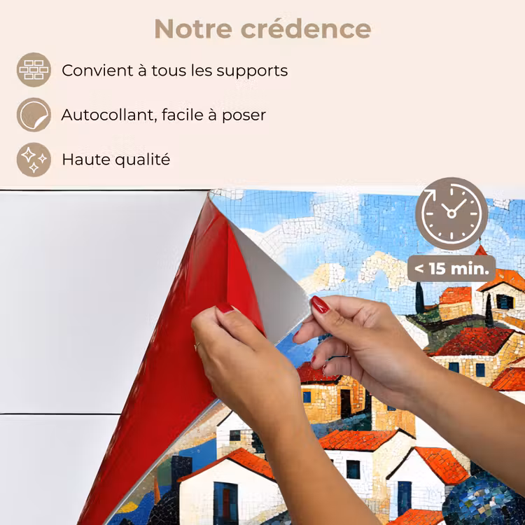 Fond de hotte - Village - Collines - Soleil - Mosaïque — 4
