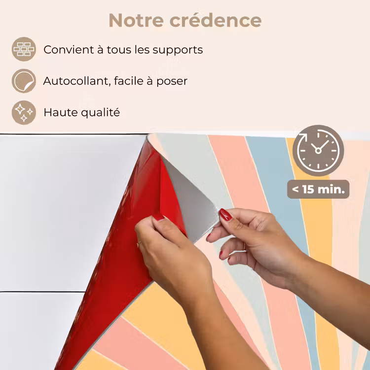 Fond de hotte - Illustration - Soleil - Couleurs pastel — 4