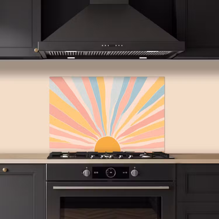 Fond de hotte - Illustration - Soleil - Couleurs pastel — 5