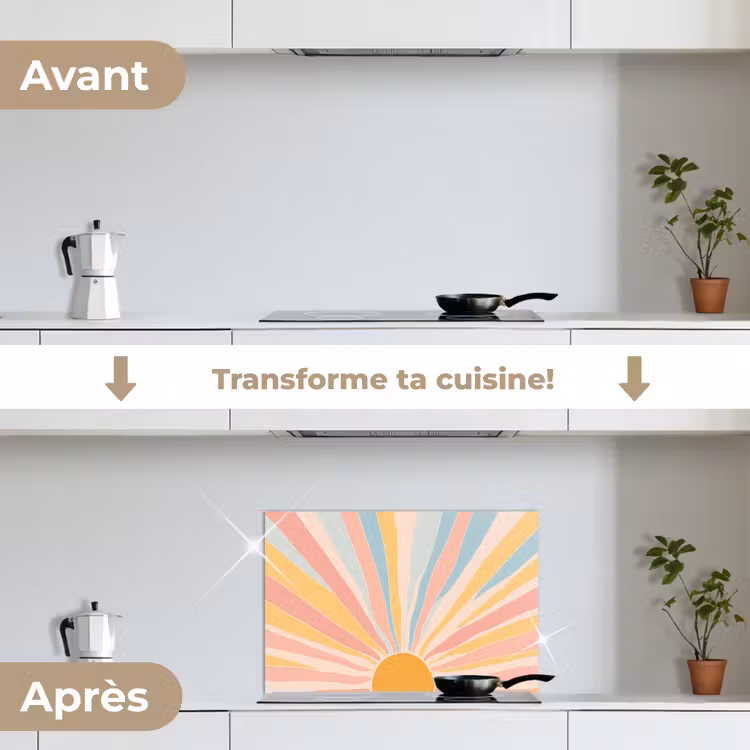 Fond de hotte - Illustration - Soleil - Couleurs pastel — 7