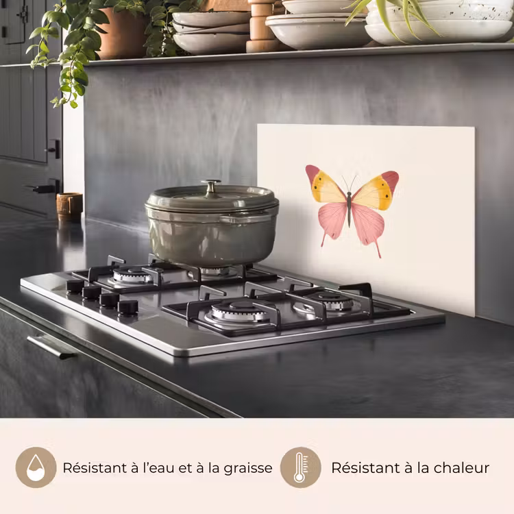 Fond de hotte - Papillon - Illustration - Rose — 2