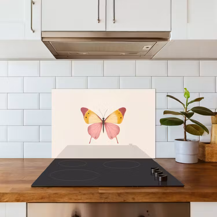 Fond de hotte - Papillon - Illustration - Rose — 3