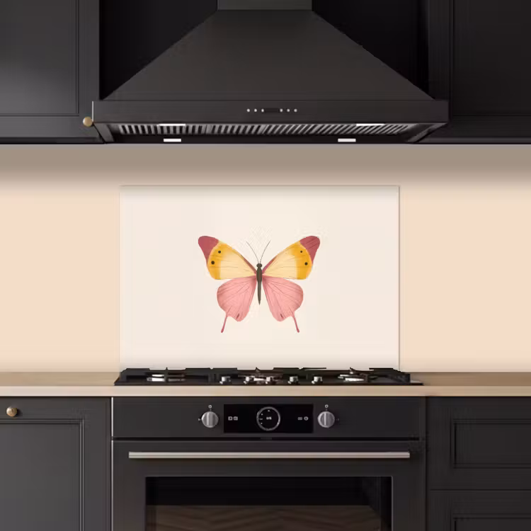 Fond de hotte - Papillon - Illustration - Rose — 5