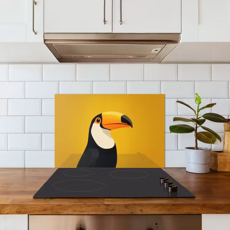 Fond de hotte - Toucan - Minimaliste - Bec - Orange — 3
