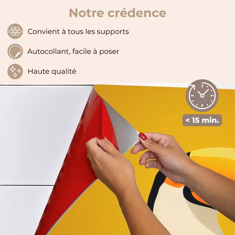 Fond de hotte - Toucan - Minimaliste - Bec - Orange — 4