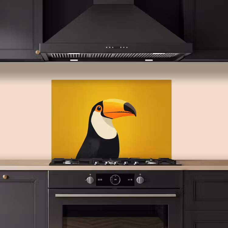 Fond de hotte - Toucan - Minimaliste - Bec - Orange — 5