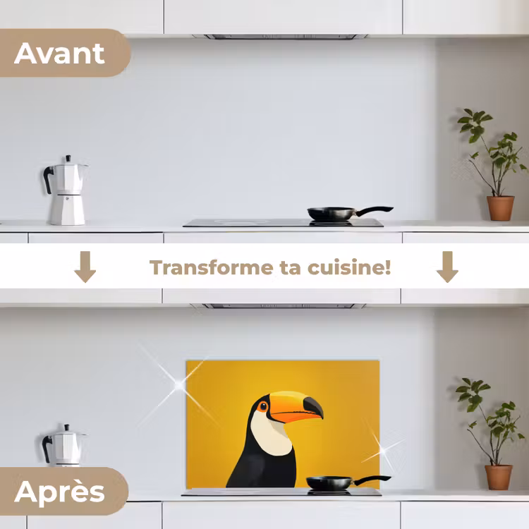 Fond de hotte - Toucan - Minimaliste - Bec - Orange — 7