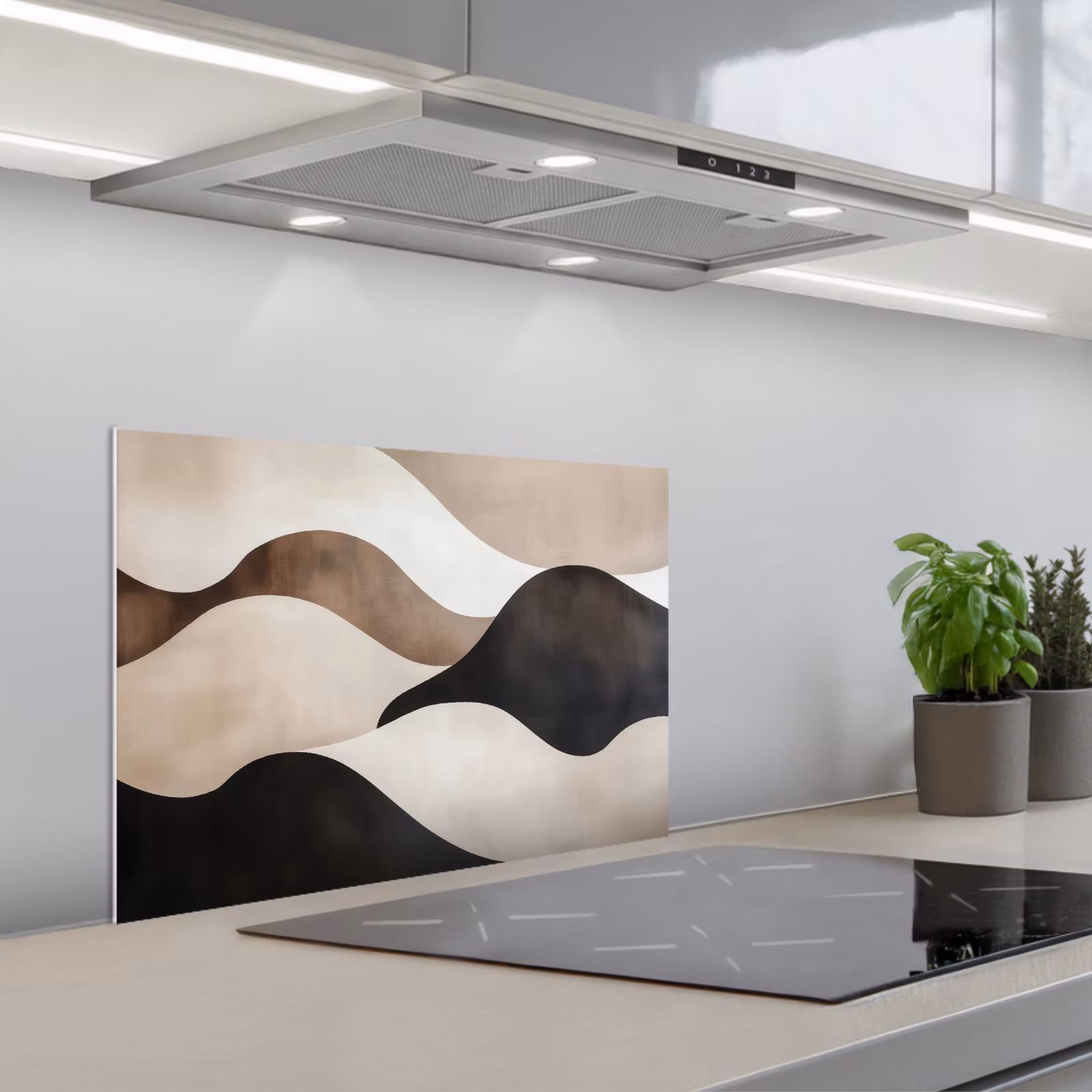 Fond de hotte - Vagues - Abstrait - Beige — 1