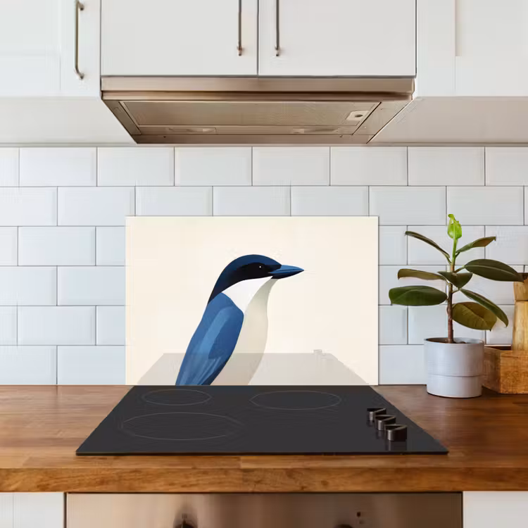 Fond de hotte - Illustration - Bleu - Oiseau — 3