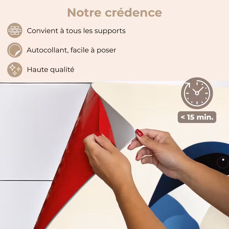 Fond de hotte - Illustration - Bleu - Oiseau — 4