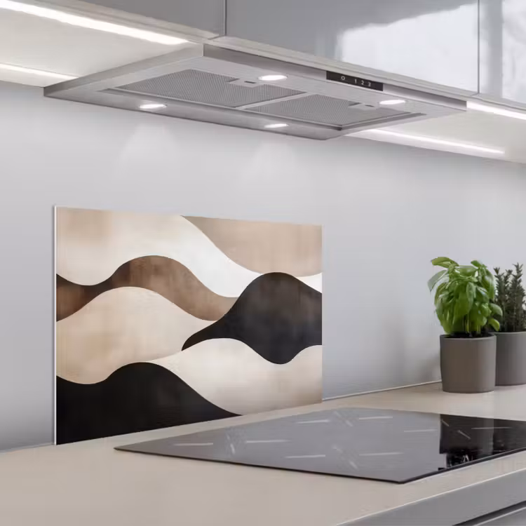Fond de hotte - Vagues - Abstrait - Beige — 1