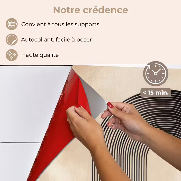 Fond de hotte - Noeud - Rayures - Minimaliste - Noir — 4