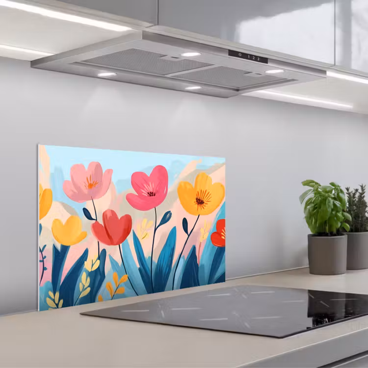 Fond de hotte - Illustration - Fleurs - Colorées — 1