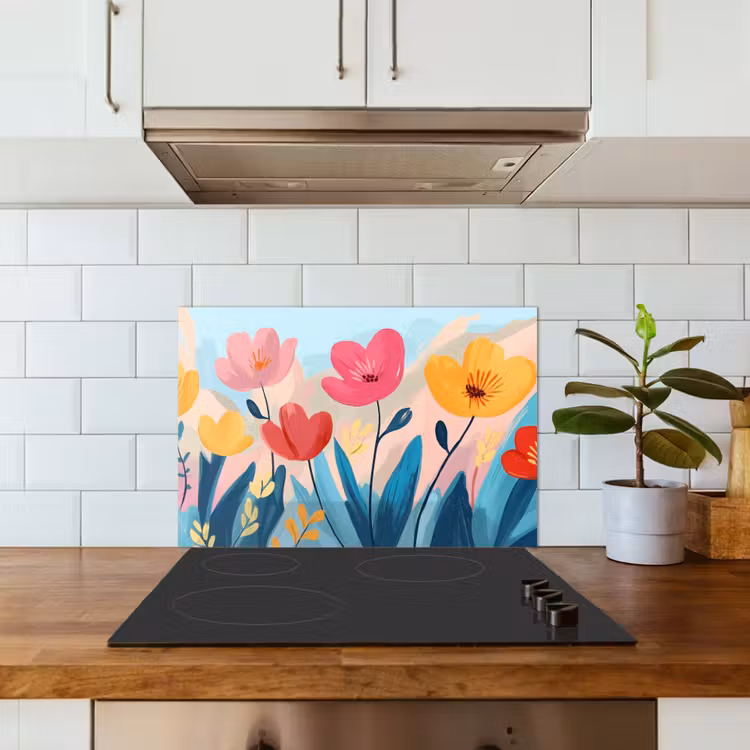 Fond de hotte - Illustration - Fleurs - Colorées — 3
