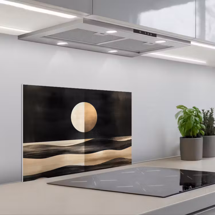 Fond de hotte - Lune - Cercle - Or — 1